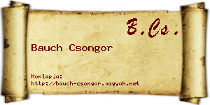Bauch Csongor névjegykártya